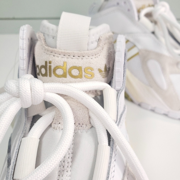 ADIDAS STREETBALL W FV4852 White Gold shoes sneakers Women 5.5 Youth 4Y - Picture 7 of 12